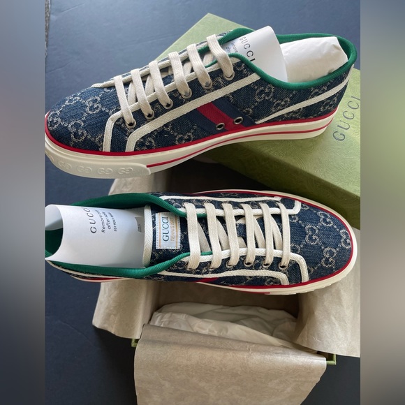 New GG GUCCI TENNIS 1977 SNEAKER Wmn42-US12 - Picture 3 of 16